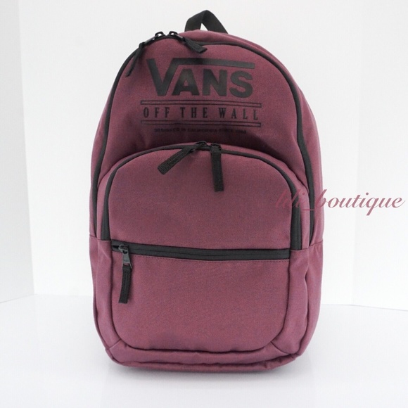 NWT Vans Motiveatee Backpack School Laptop Travel Bag VN0A4B28SQ3 Tawny Port Red